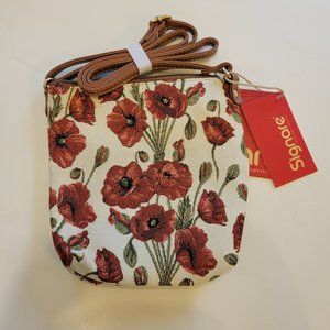 *NEW* SIGNARE POPPY DESIGN TAPASTRY CROSSBODY BAG